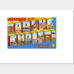 Greetings from Corpus Christi, Texas - Vintage Large Letter Postcard Posters and Art